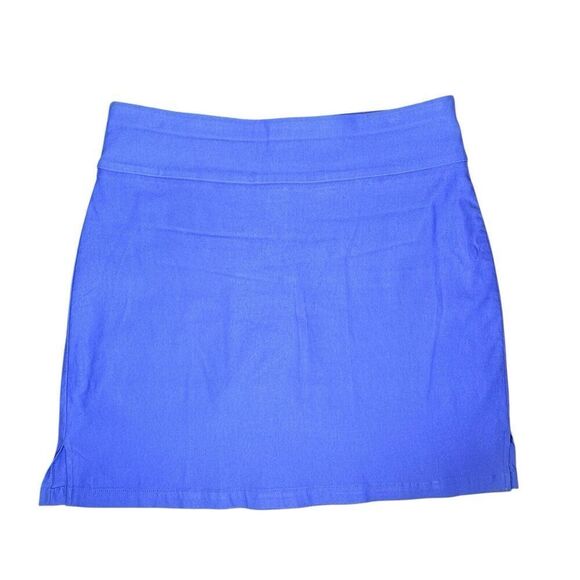 Rafaella Sz S 18" Length Elastic Waistband Stretch Skort Skirt Amparo Blue - Picture 1 of 12